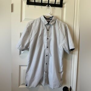 bruno Blue and White Casual Button Down Shirts